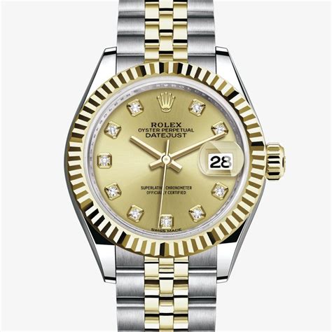 rolex donna oro e acciaio costo|orologi oro 28 mm.